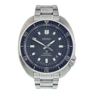 Seiko Prospex Steel Black Dial 44mm Automatic Movement Men's Watch SLA051